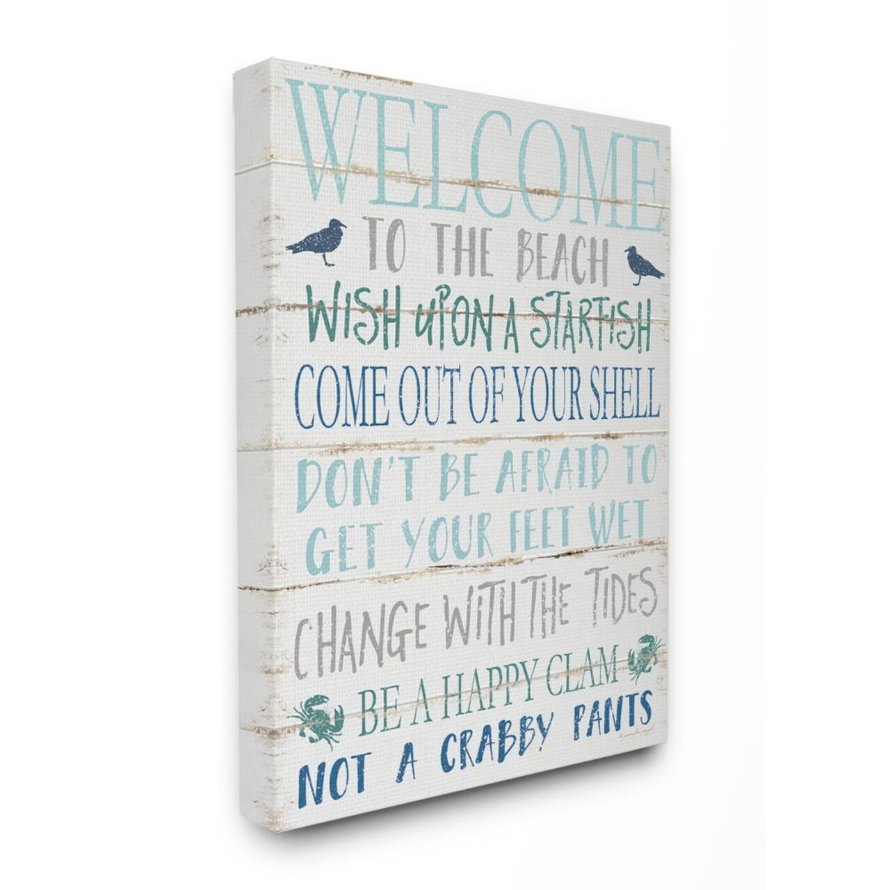 Stupell Industries Welcome to the Beach Canvas Wall Art